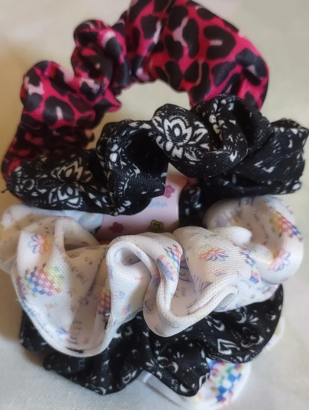 Multicolor Print Scrunchie Set - Women Accessories